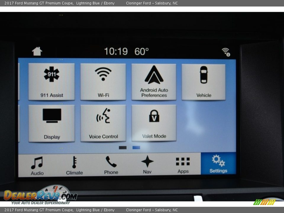 2017 Ford Mustang GT Premium Coupe Lightning Blue / Ebony Photo #11