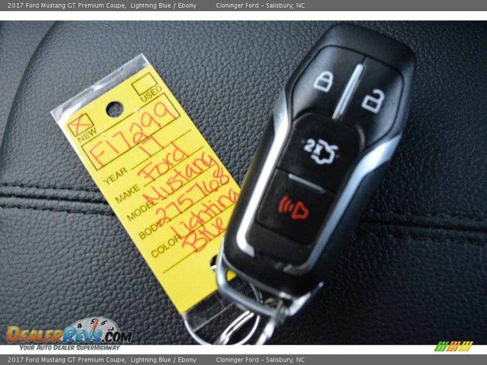 2017 Ford Mustang GT Premium Coupe Lightning Blue / Ebony Photo #17