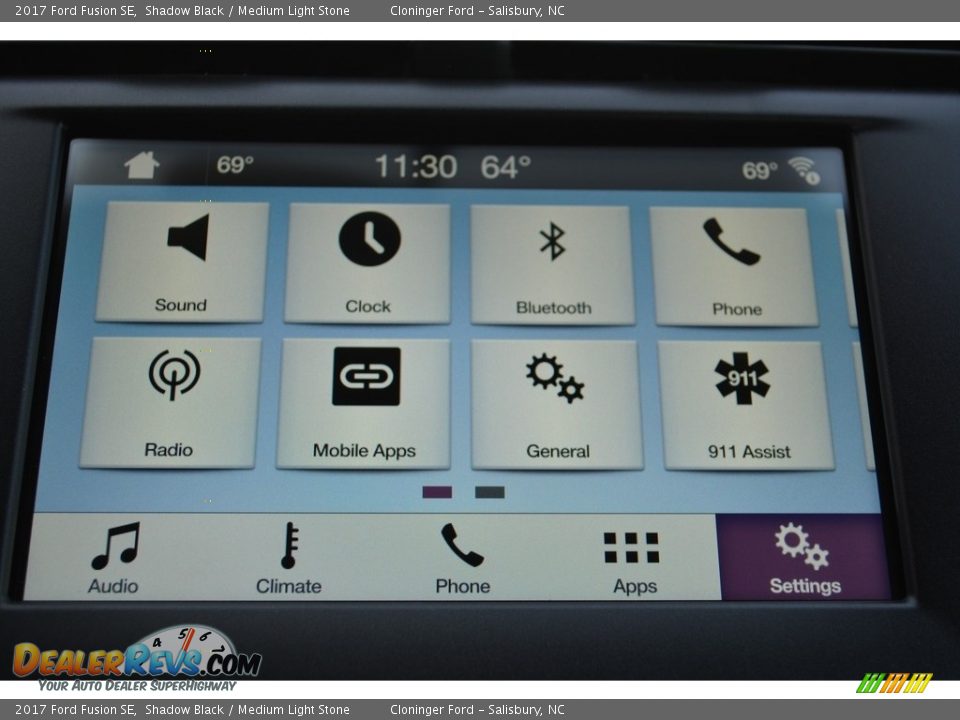 2017 Ford Fusion SE Shadow Black / Medium Light Stone Photo #11