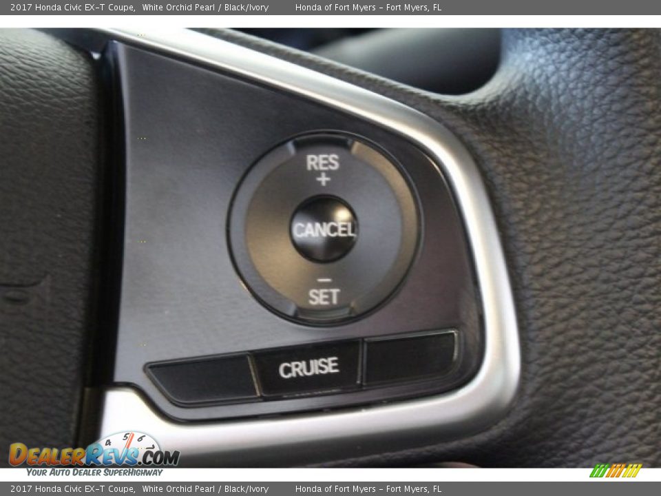 2017 Honda Civic EX-T Coupe White Orchid Pearl / Black/Ivory Photo #13