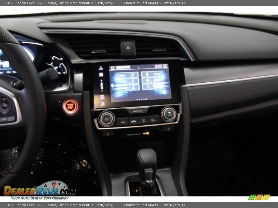 2017 Honda Civic EX-T Coupe White Orchid Pearl / Black/Ivory Photo #14