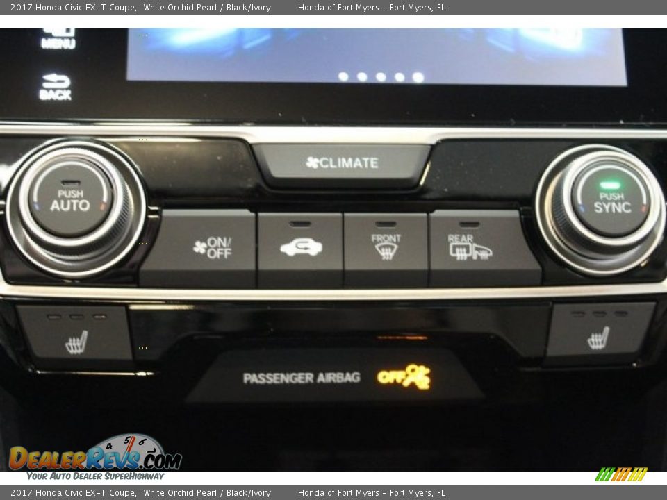 2017 Honda Civic EX-T Coupe White Orchid Pearl / Black/Ivory Photo #18