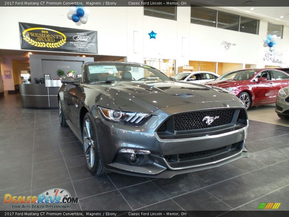 2017 Ford Mustang GT Premium Convertible Magnetic / Ebony Photo #1