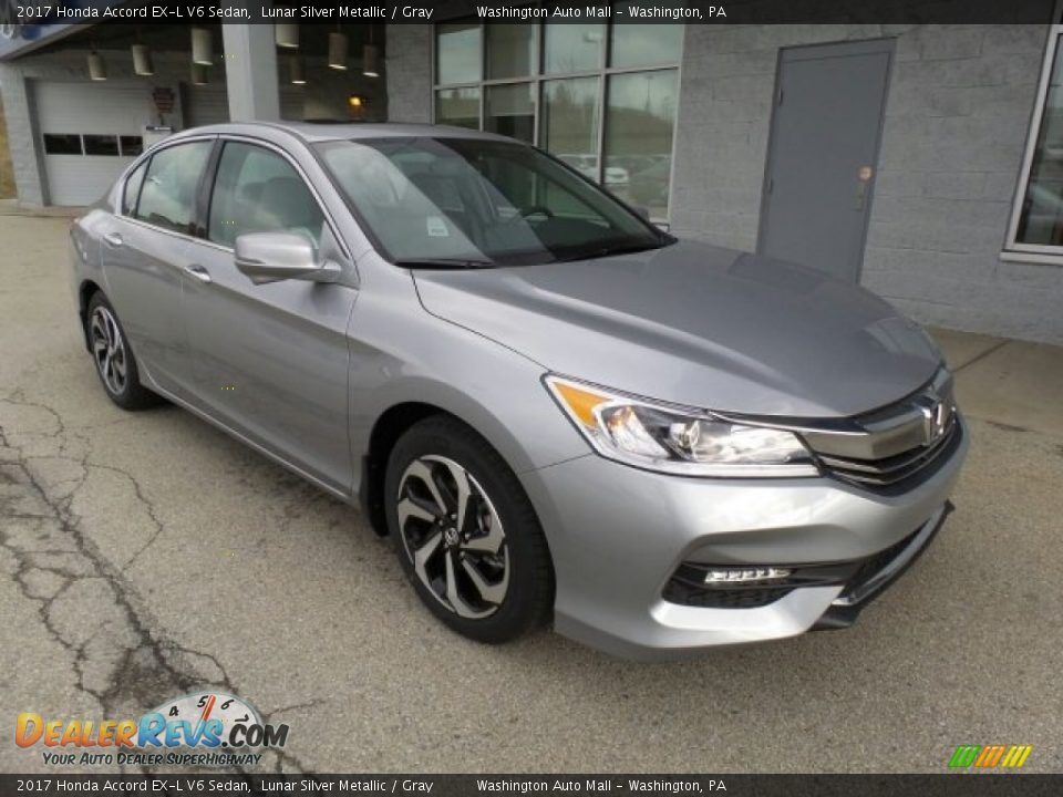 2017 Honda Accord EX-L V6 Sedan Lunar Silver Metallic / Gray Photo #1
