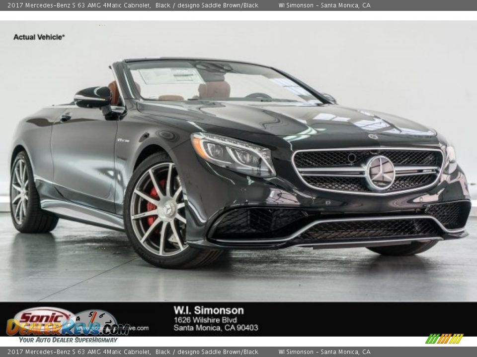 2017 Mercedes-Benz S 63 AMG 4Matic Cabriolet Black / designo Saddle Brown/Black Photo #1