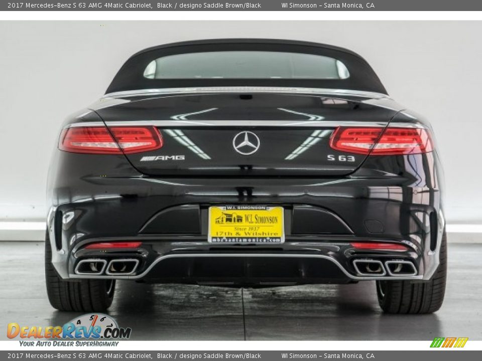 2017 Mercedes-Benz S 63 AMG 4Matic Cabriolet Black / designo Saddle Brown/Black Photo #3