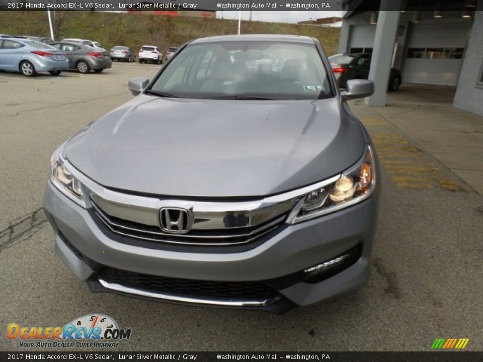 2017 Honda Accord EX-L V6 Sedan Lunar Silver Metallic / Gray Photo #3