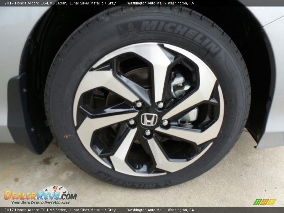 2017 Honda Accord EX-L V6 Sedan Lunar Silver Metallic / Gray Photo #4