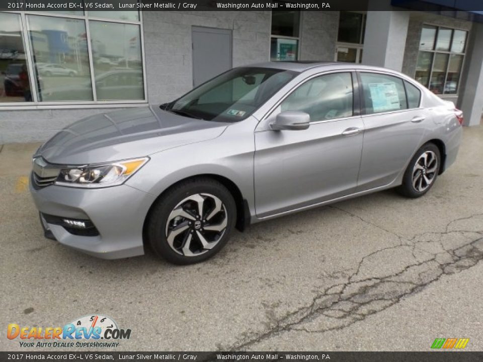 2017 Honda Accord EX-L V6 Sedan Lunar Silver Metallic / Gray Photo #5