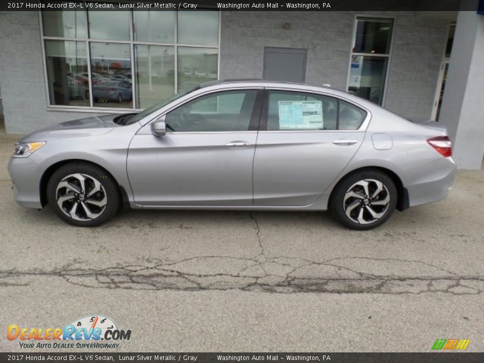 2017 Honda Accord EX-L V6 Sedan Lunar Silver Metallic / Gray Photo #6