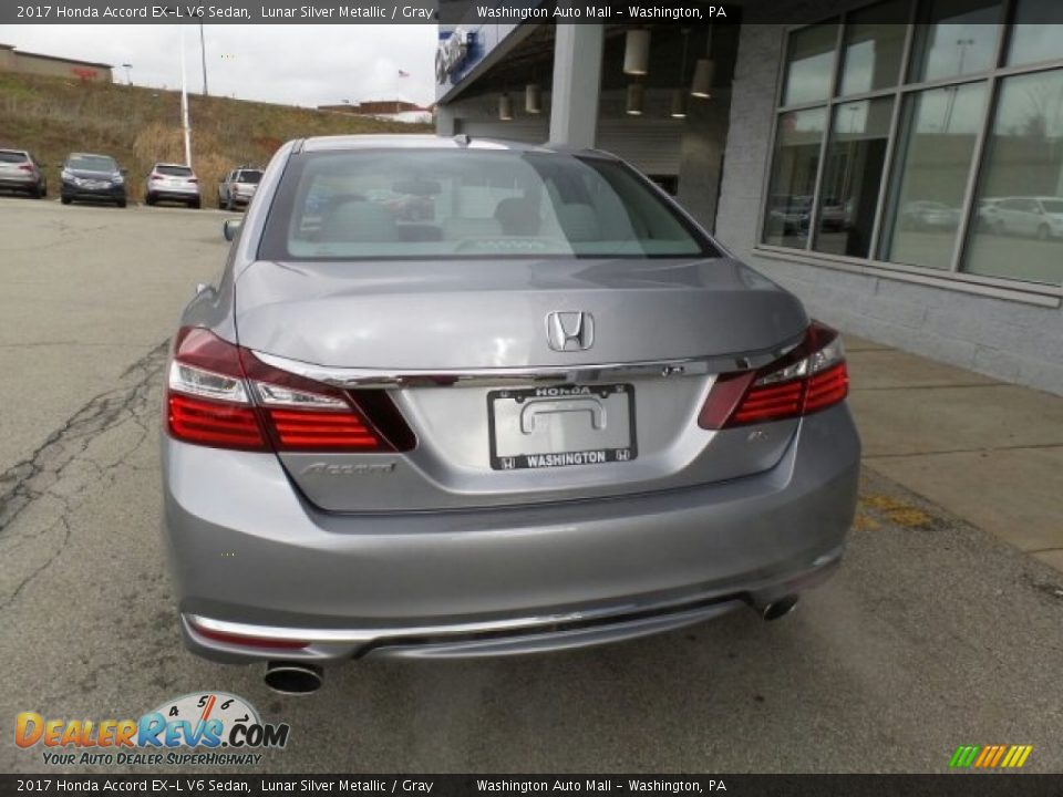 2017 Honda Accord EX-L V6 Sedan Lunar Silver Metallic / Gray Photo #7