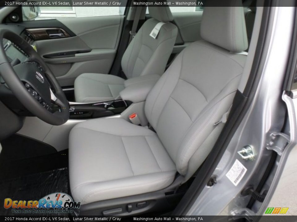 2017 Honda Accord EX-L V6 Sedan Lunar Silver Metallic / Gray Photo #10