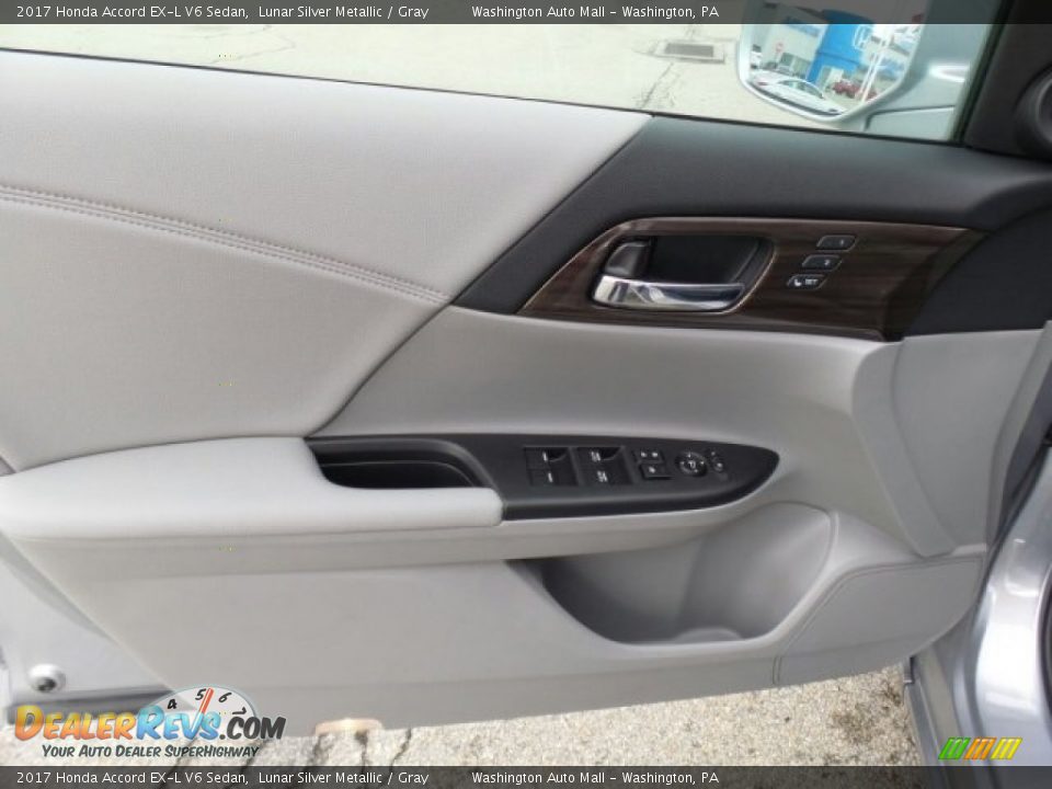 2017 Honda Accord EX-L V6 Sedan Lunar Silver Metallic / Gray Photo #14