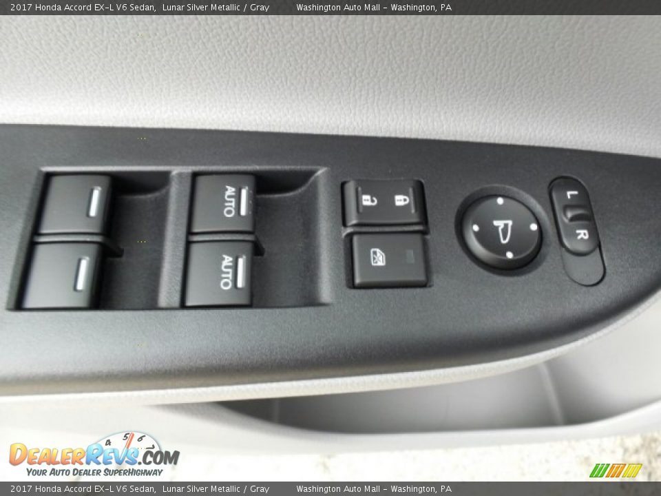 2017 Honda Accord EX-L V6 Sedan Lunar Silver Metallic / Gray Photo #15