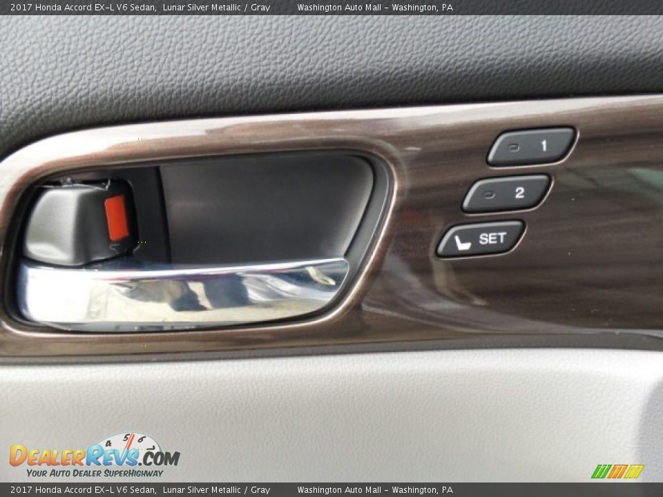 2017 Honda Accord EX-L V6 Sedan Lunar Silver Metallic / Gray Photo #16