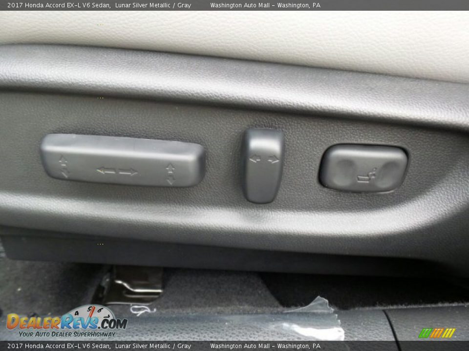 2017 Honda Accord EX-L V6 Sedan Lunar Silver Metallic / Gray Photo #17