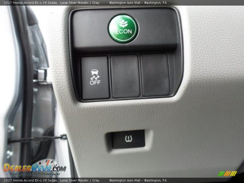 2017 Honda Accord EX-L V6 Sedan Lunar Silver Metallic / Gray Photo #18