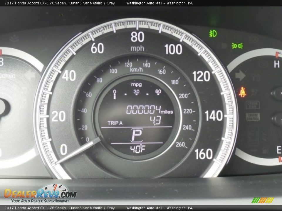 2017 Honda Accord EX-L V6 Sedan Lunar Silver Metallic / Gray Photo #20