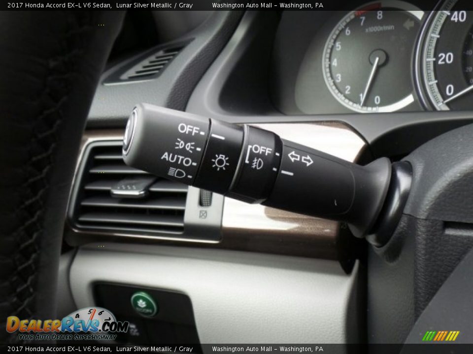 2017 Honda Accord EX-L V6 Sedan Lunar Silver Metallic / Gray Photo #24