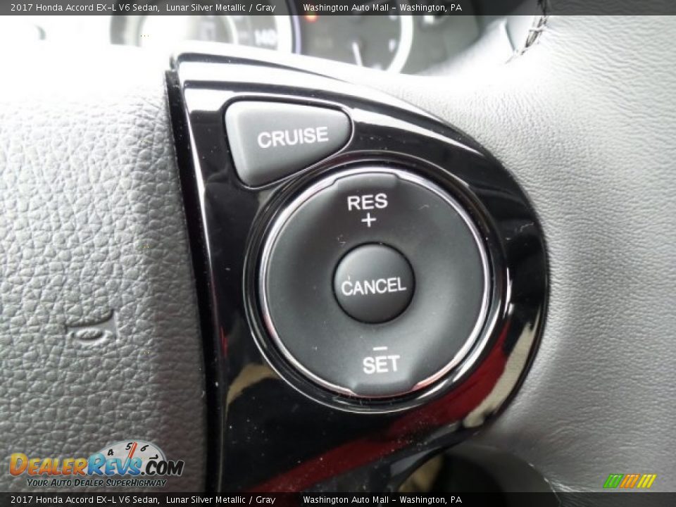 2017 Honda Accord EX-L V6 Sedan Lunar Silver Metallic / Gray Photo #25