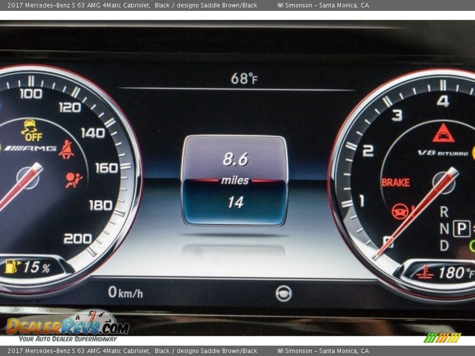 2017 Mercedes-Benz S 63 AMG 4Matic Cabriolet Gauges Photo #30