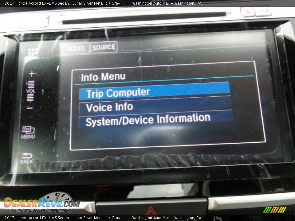 2017 Honda Accord EX-L V6 Sedan Lunar Silver Metallic / Gray Photo #30