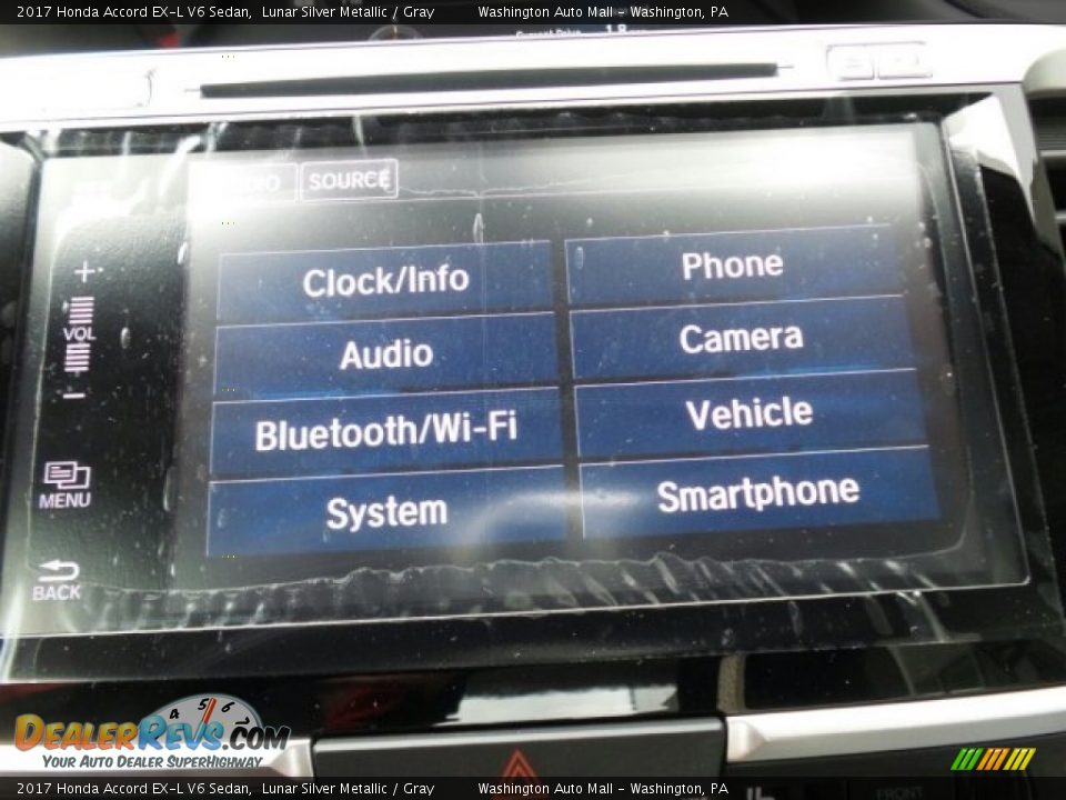 2017 Honda Accord EX-L V6 Sedan Lunar Silver Metallic / Gray Photo #32