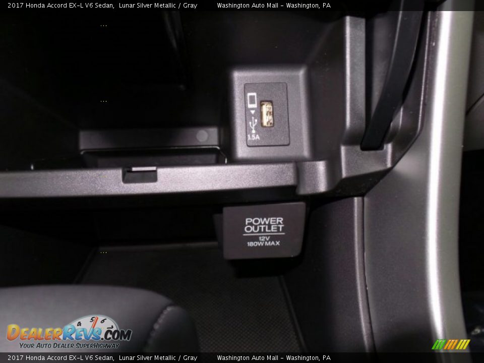 2017 Honda Accord EX-L V6 Sedan Lunar Silver Metallic / Gray Photo #34