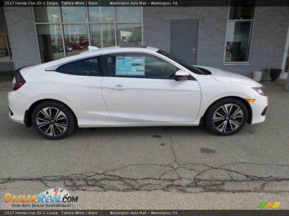 2017 Honda Civic EX-L Coupe Taffeta White / Black Photo #2
