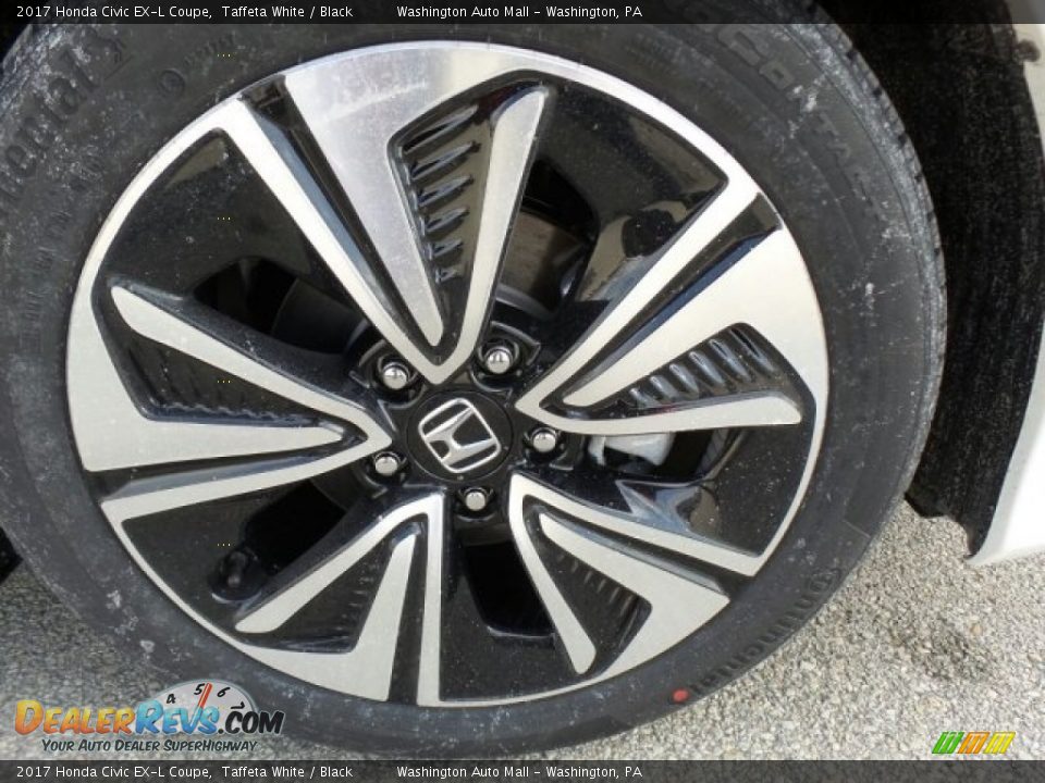 2017 Honda Civic EX-L Coupe Taffeta White / Black Photo #3