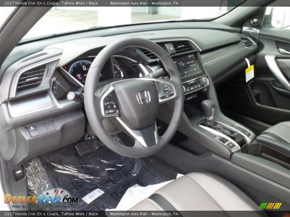 2017 Honda Civic EX-L Coupe Taffeta White / Black Photo #9