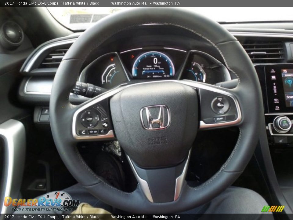 2017 Honda Civic EX-L Coupe Taffeta White / Black Photo #16