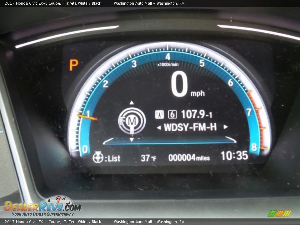 2017 Honda Civic EX-L Coupe Taffeta White / Black Photo #19