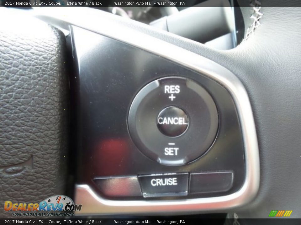 2017 Honda Civic EX-L Coupe Taffeta White / Black Photo #22