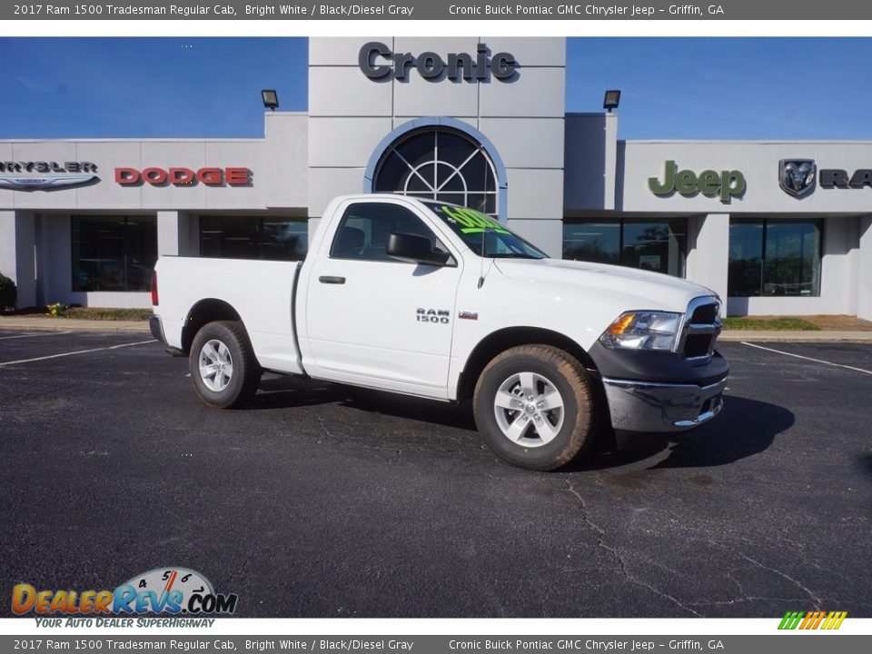 2017 Ram 1500 Tradesman Regular Cab Bright White / Black/Diesel Gray Photo #1