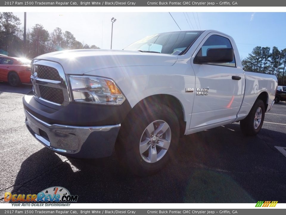 2017 Ram 1500 Tradesman Regular Cab Bright White / Black/Diesel Gray Photo #3