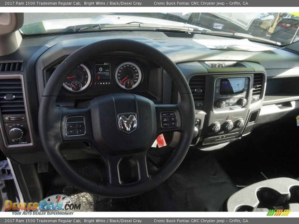2017 Ram 1500 Tradesman Regular Cab Bright White / Black/Diesel Gray Photo #10