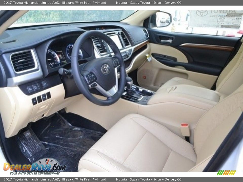 Almond Interior - 2017 Toyota Highlander Limited AWD Photo #5