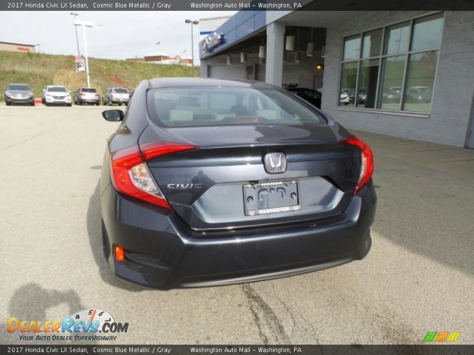 2017 Honda Civic LX Sedan Cosmic Blue Metallic / Gray Photo #7