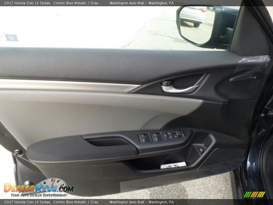 2017 Honda Civic LX Sedan Cosmic Blue Metallic / Gray Photo #14