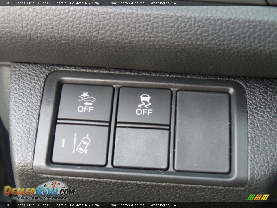 2017 Honda Civic LX Sedan Cosmic Blue Metallic / Gray Photo #16