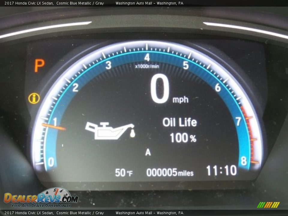 2017 Honda Civic LX Sedan Cosmic Blue Metallic / Gray Photo #19