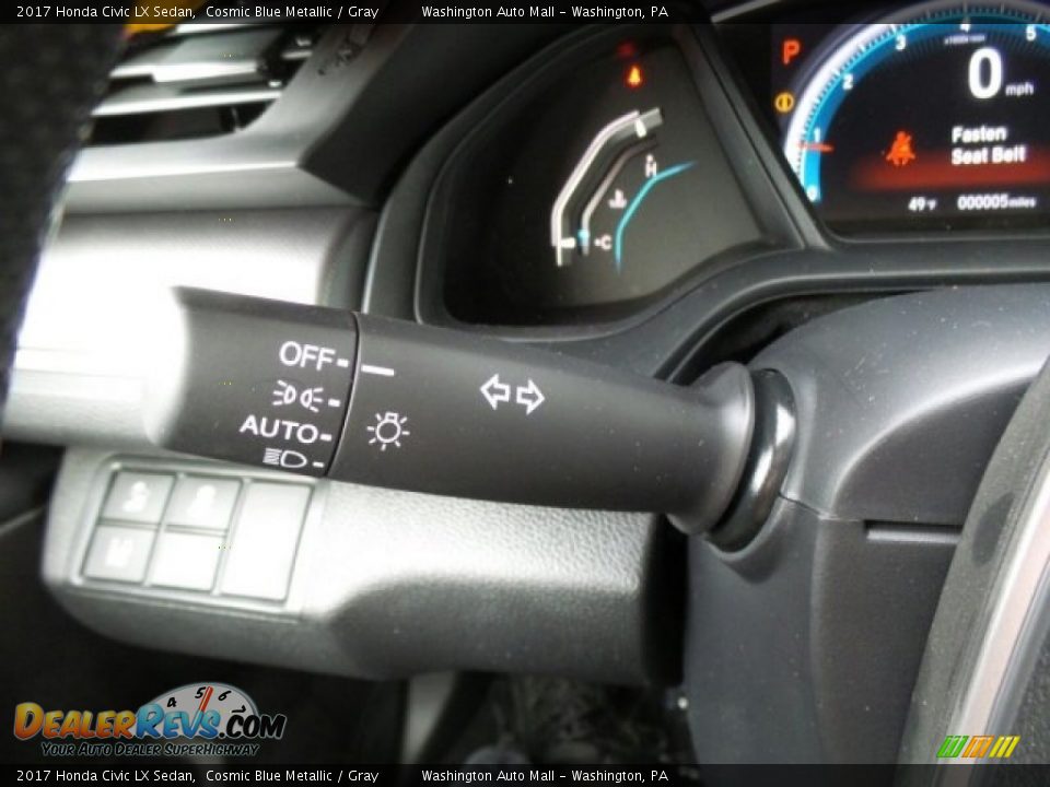2017 Honda Civic LX Sedan Cosmic Blue Metallic / Gray Photo #22