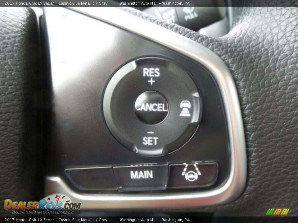 2017 Honda Civic LX Sedan Cosmic Blue Metallic / Gray Photo #23