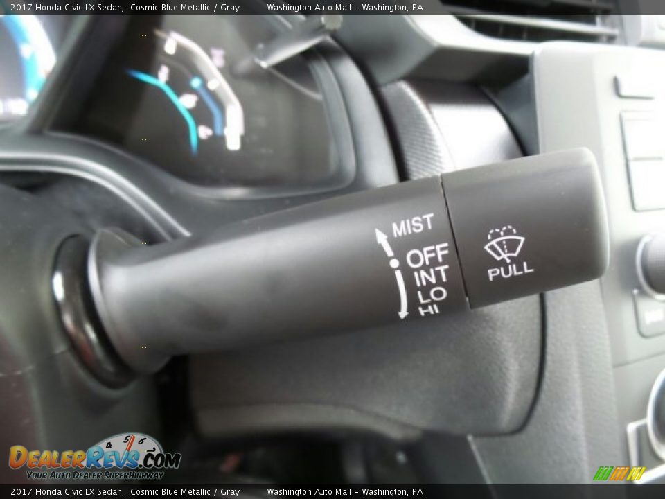 2017 Honda Civic LX Sedan Cosmic Blue Metallic / Gray Photo #24