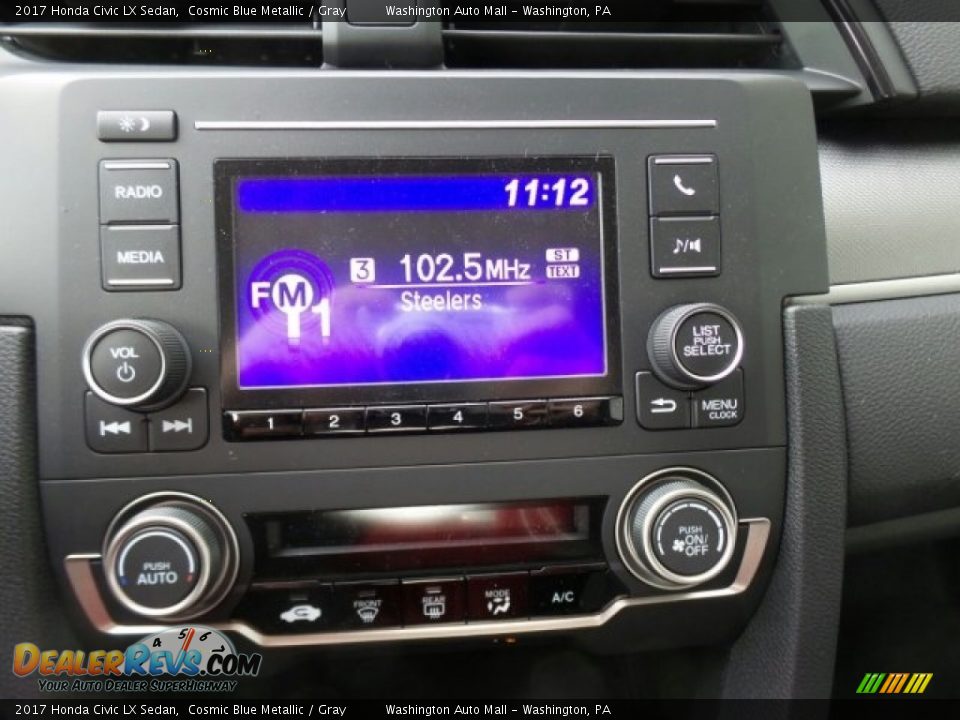 2017 Honda Civic LX Sedan Cosmic Blue Metallic / Gray Photo #25