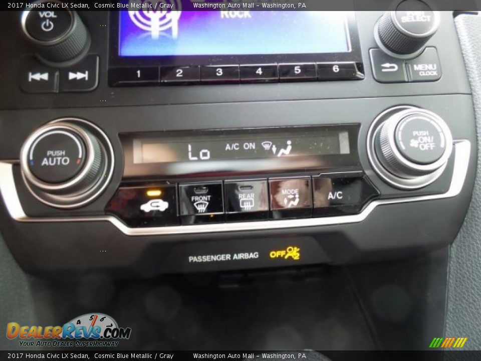 2017 Honda Civic LX Sedan Cosmic Blue Metallic / Gray Photo #26