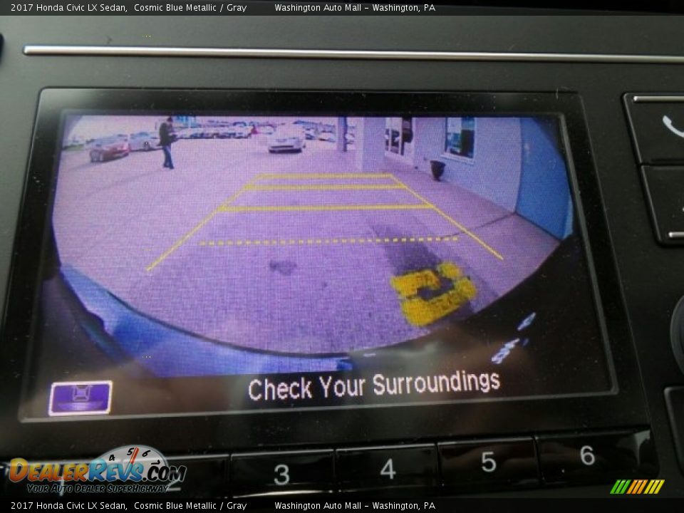 2017 Honda Civic LX Sedan Cosmic Blue Metallic / Gray Photo #28