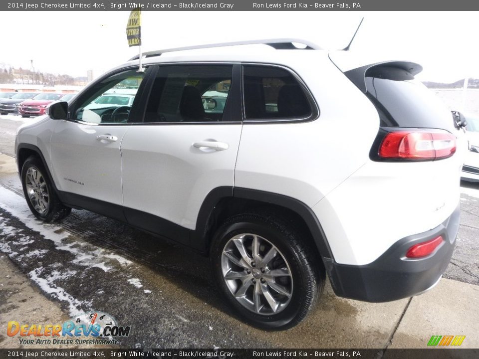 2014 Jeep Cherokee Limited 4x4 Bright White / Iceland - Black/Iceland Gray Photo #4
