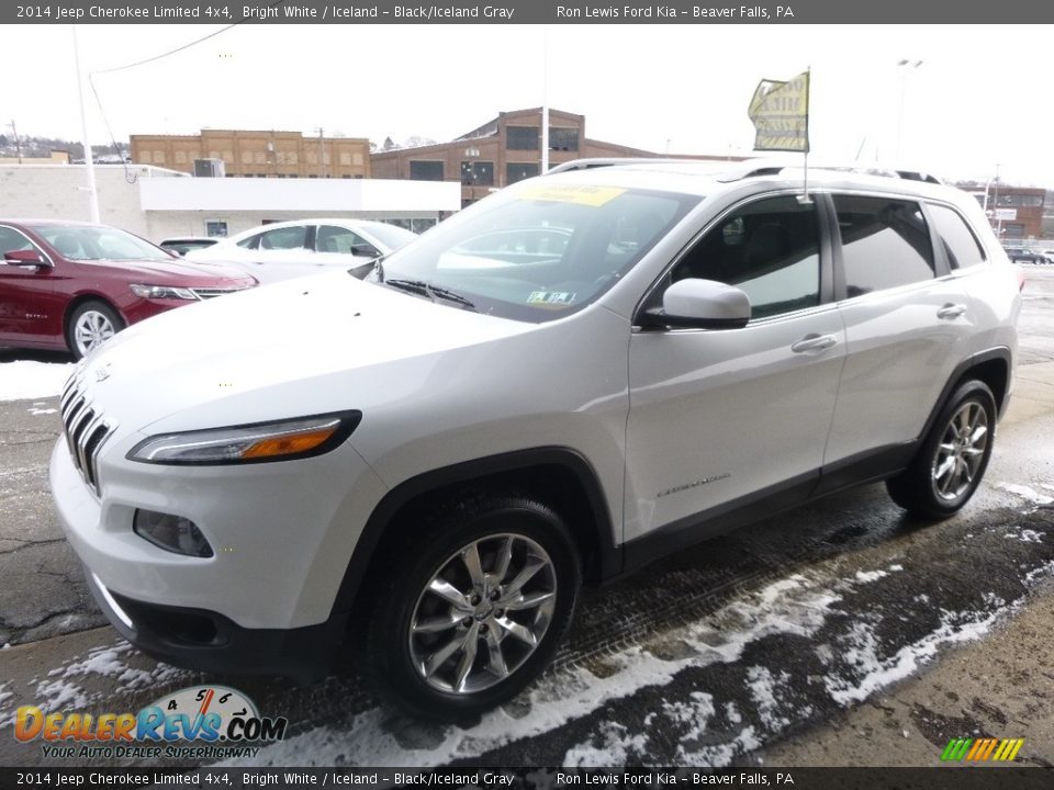 2014 Jeep Cherokee Limited 4x4 Bright White / Iceland - Black/Iceland Gray Photo #6